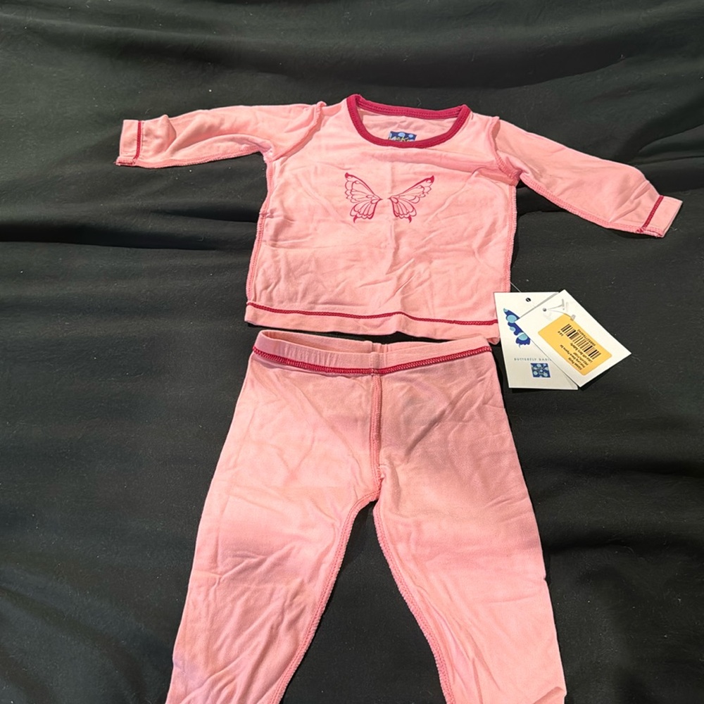 NWT 3-6 months kickee pants bamboo pajama set 60|A3